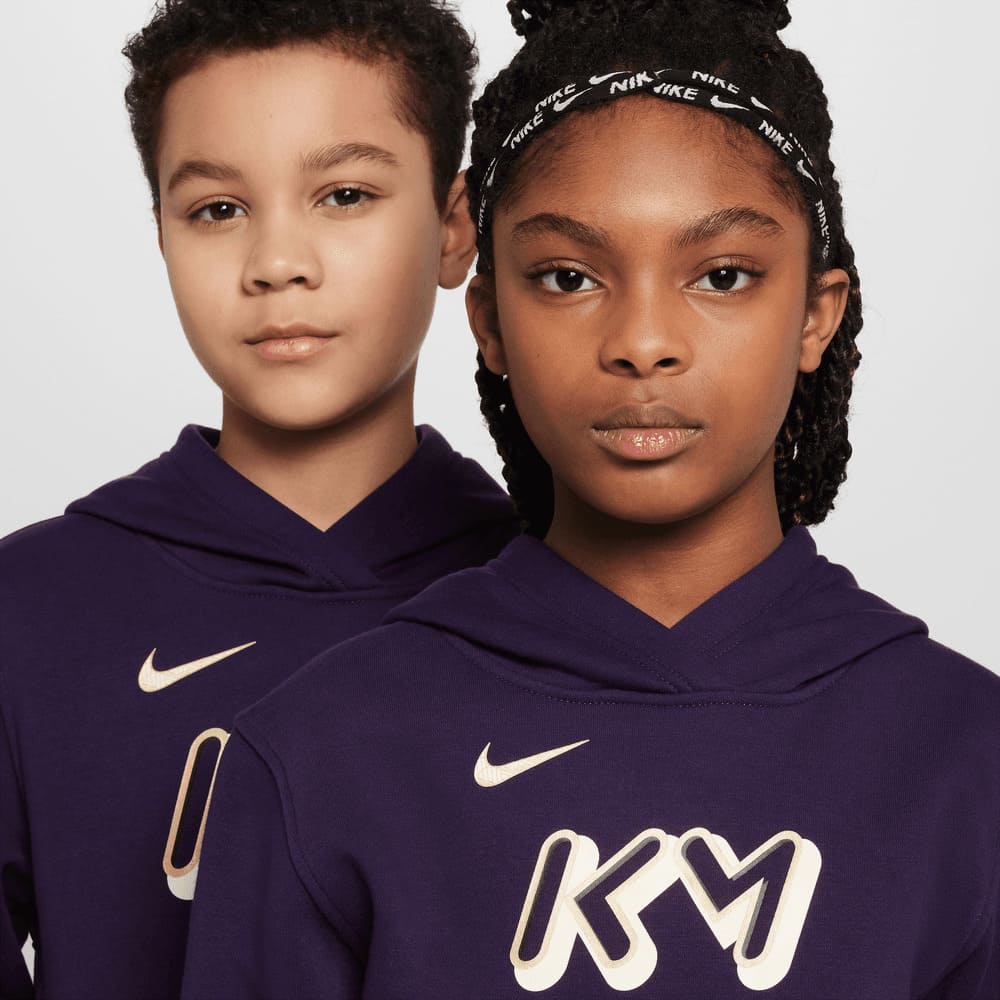 Kylian Mbappé Sudadera para niños talla grande Morado Nike Colombia